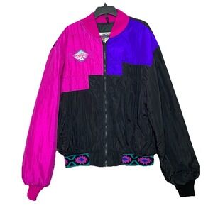 Vintage 90s Arctic Cat Jacket Women's Sz XL Snowmobile Western‎ Aztec Racing